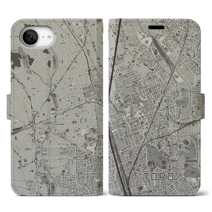 【土呂（埼玉県）】地図柄iPhoneケース（手帳タイプ）