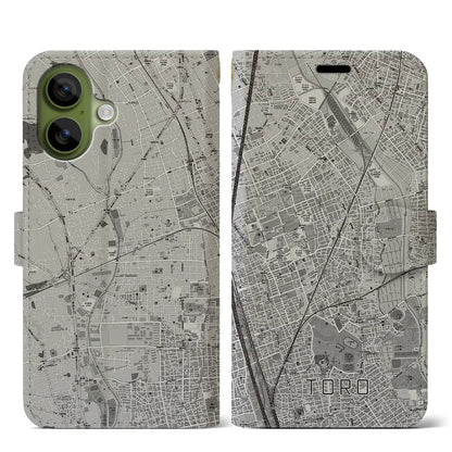 【土呂（埼玉県）】地図柄iPhoneケース（手帳タイプ）