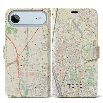 【土呂（埼玉県）】地図柄iPhoneケース（手帳タイプ）