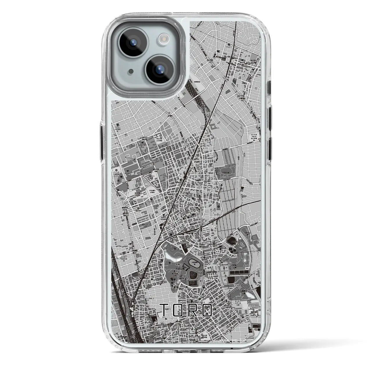 【土呂（埼玉県）】地図柄iPhoneケース（MagSafeタイプ）