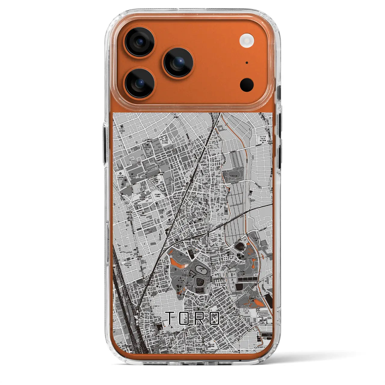 【土呂（埼玉県）】地図柄iPhoneケース（MagSafeタイプ）