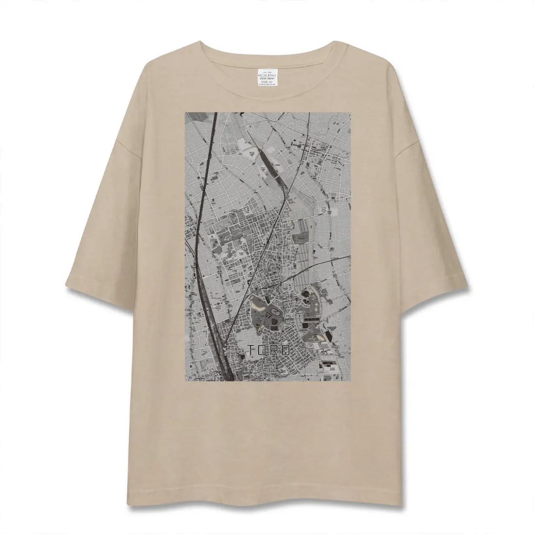 【土呂（埼玉県）】地図柄ビッグシルエットTシャツ