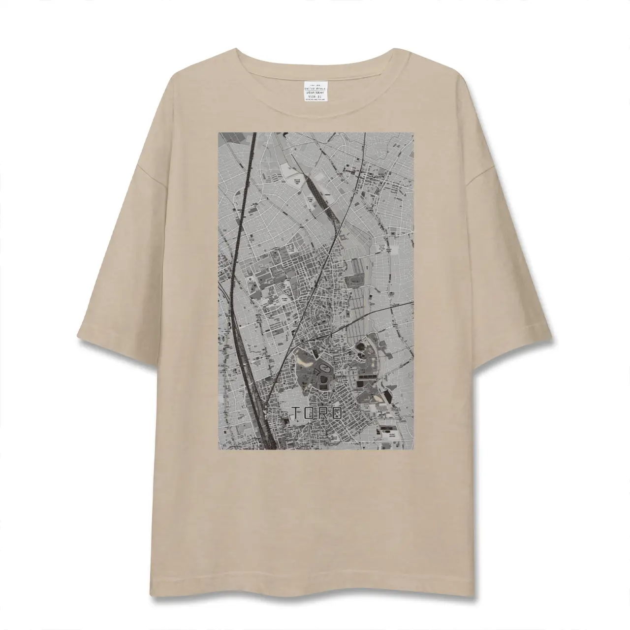 【土呂（埼玉県）】地図柄ビッグシルエットTシャツ