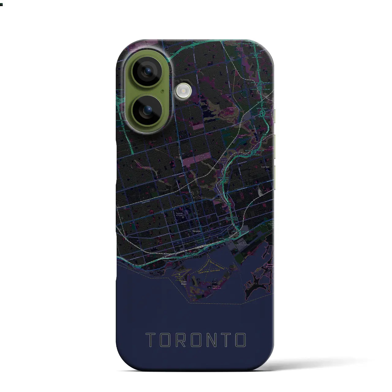 【トロント（カナダ）】地図柄iPhoneケース（バックカバータイプ）