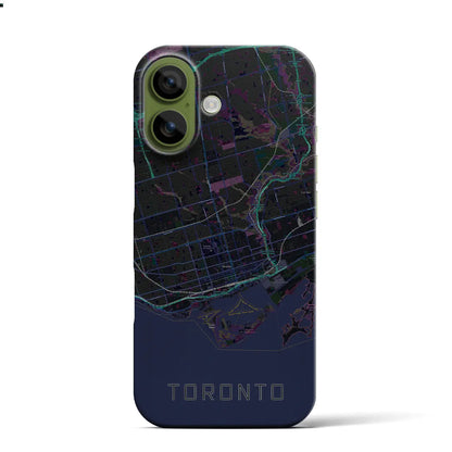 【トロント（カナダ）】地図柄iPhoneケース（バックカバータイプ）