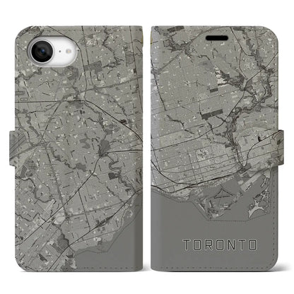 【トロント（カナダ）】地図柄iPhoneケース（手帳タイプ）