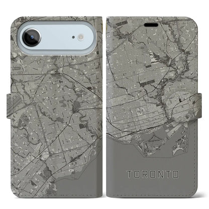 【トロント（カナダ）】地図柄iPhoneケース（手帳タイプ）
