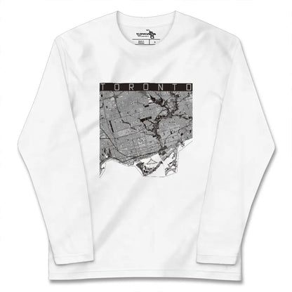 【トロント（カナダ）】地図柄ロングスリーブTシャツ