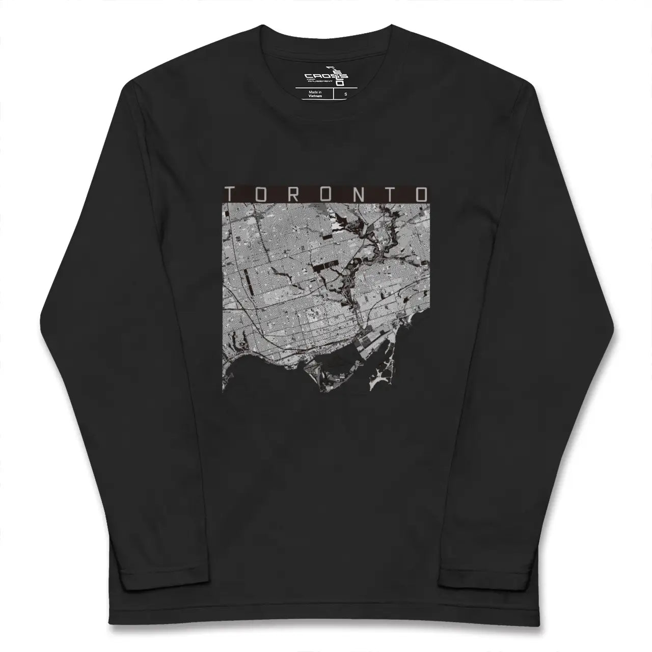 【トロント（カナダ）】地図柄ロングスリーブTシャツ