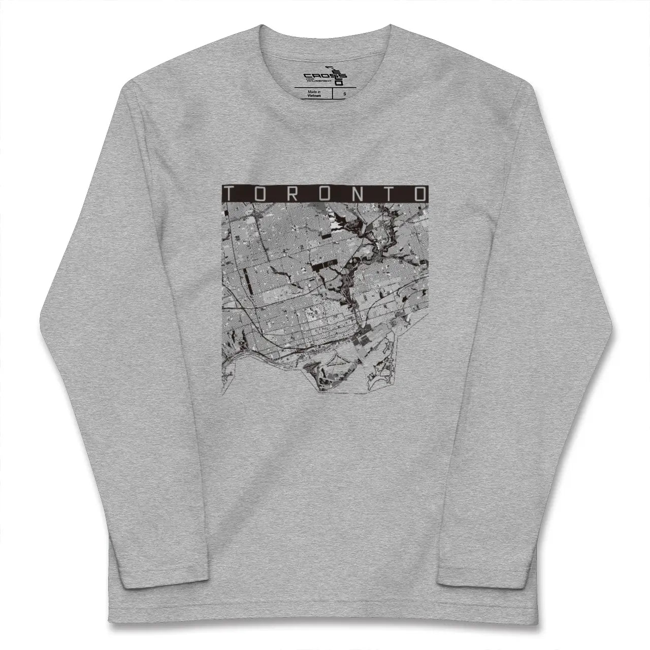 【トロント（カナダ）】地図柄ロングスリーブTシャツ