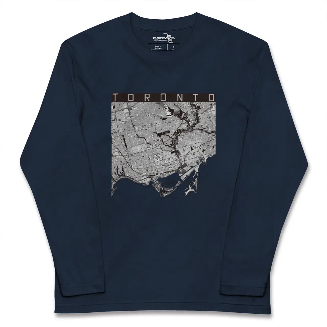 【トロント（カナダ）】地図柄ロングスリーブTシャツ