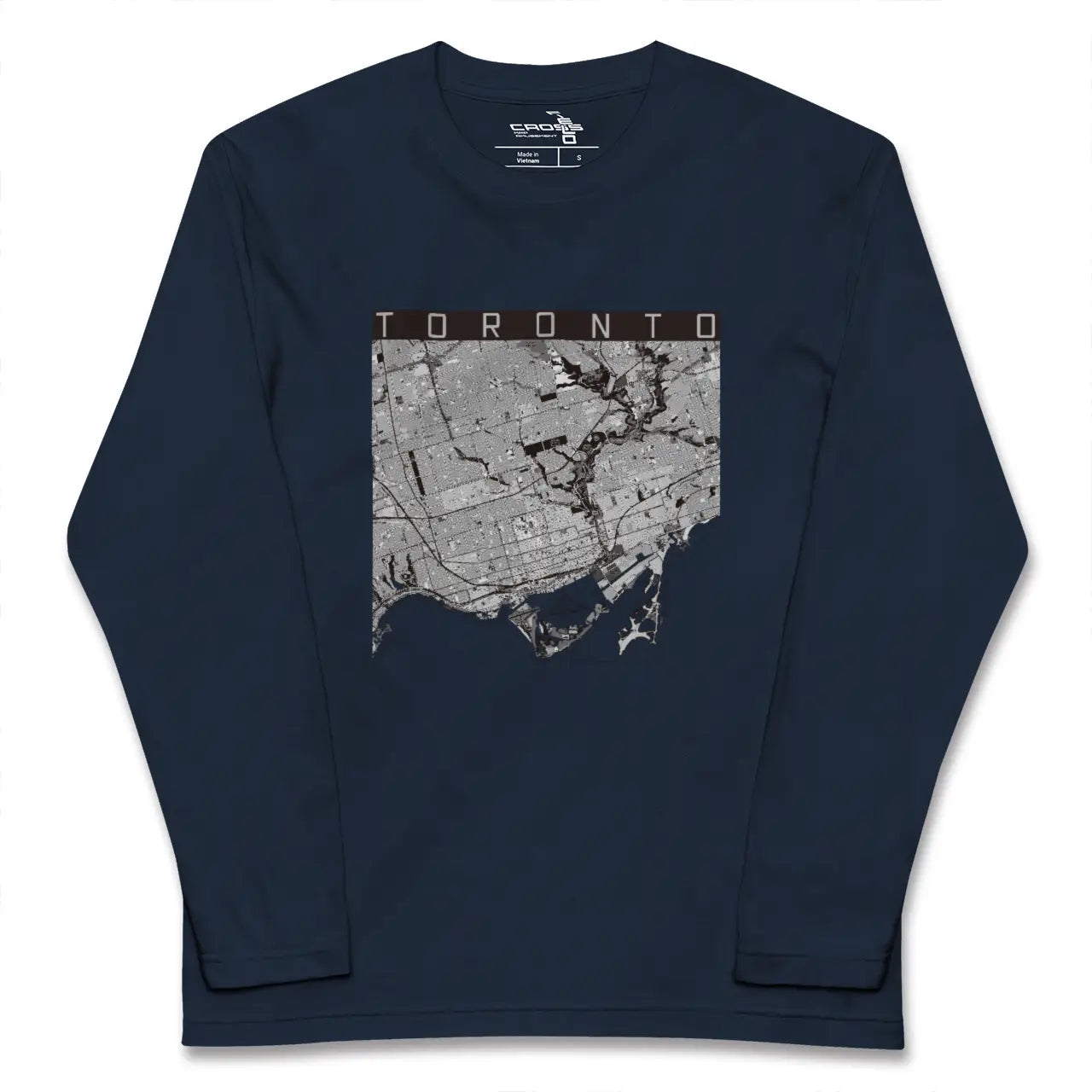 【トロント（カナダ）】地図柄ロングスリーブTシャツ