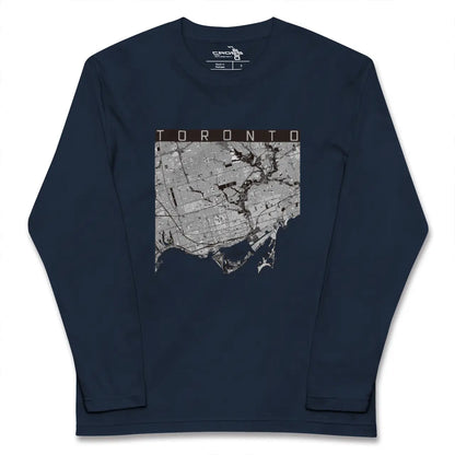【トロント（カナダ）】地図柄ロングスリーブTシャツ