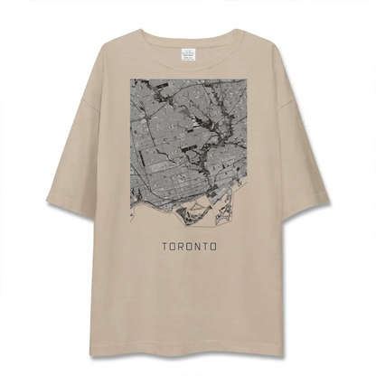 【トロント（カナダ）】地図柄ビッグシルエットTシャツ