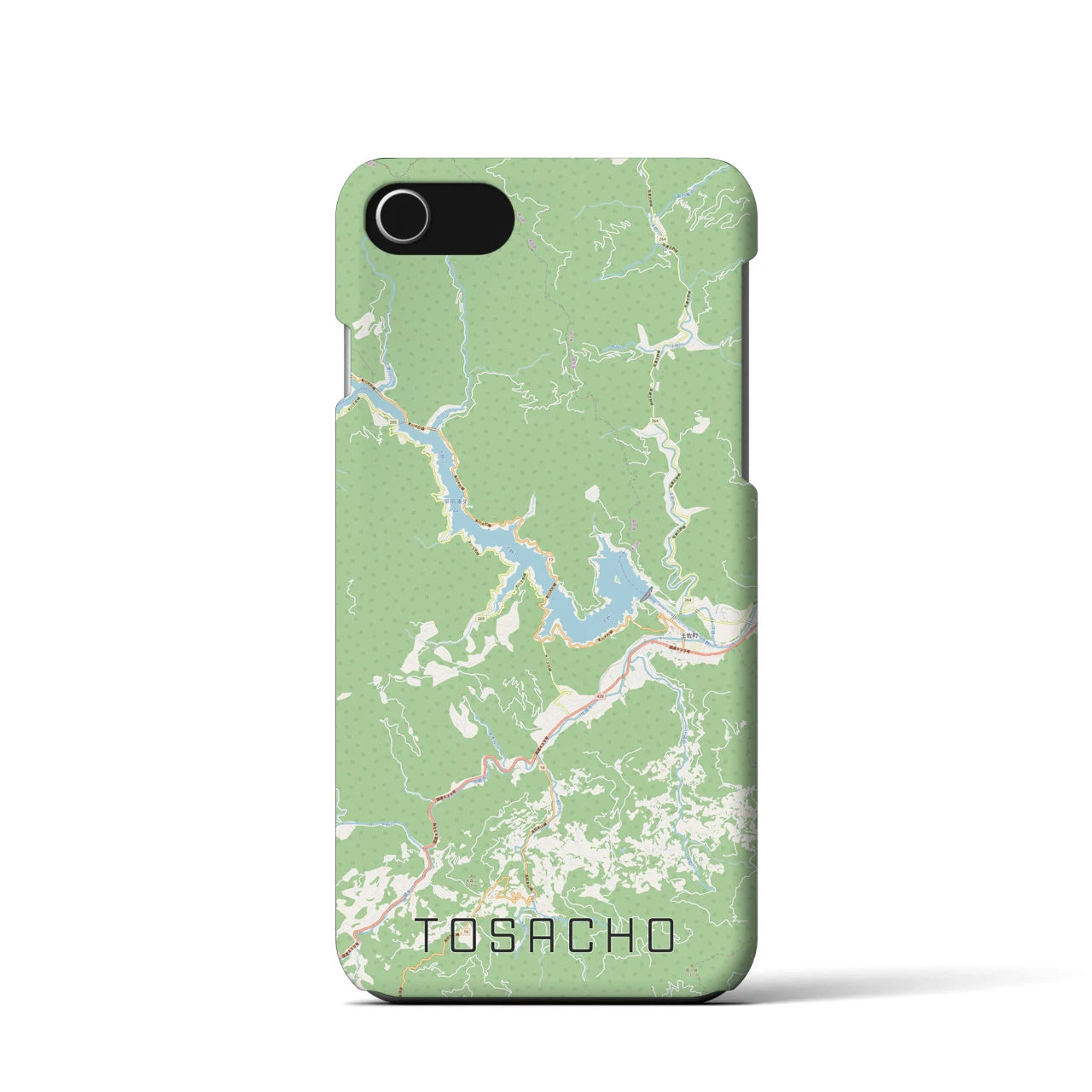 【土佐町（高知県）】地図柄iPhoneケース（バックカバータイプ）