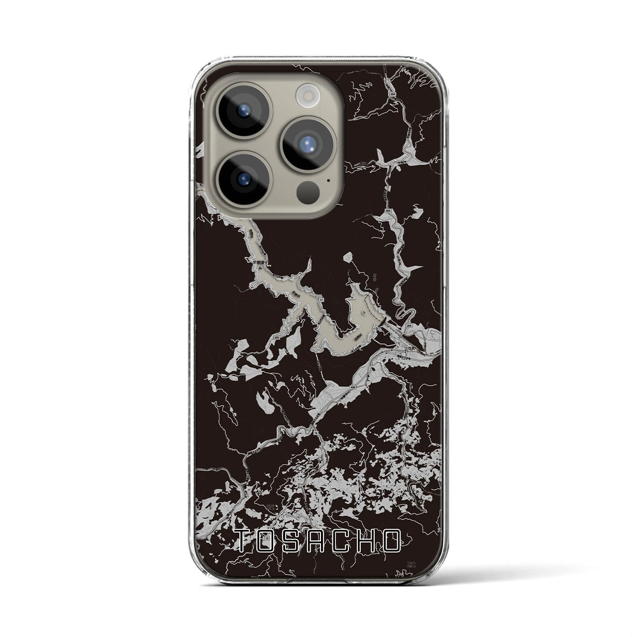 【土佐町（高知県）】地図柄iPhoneケース（クリアタイプ）