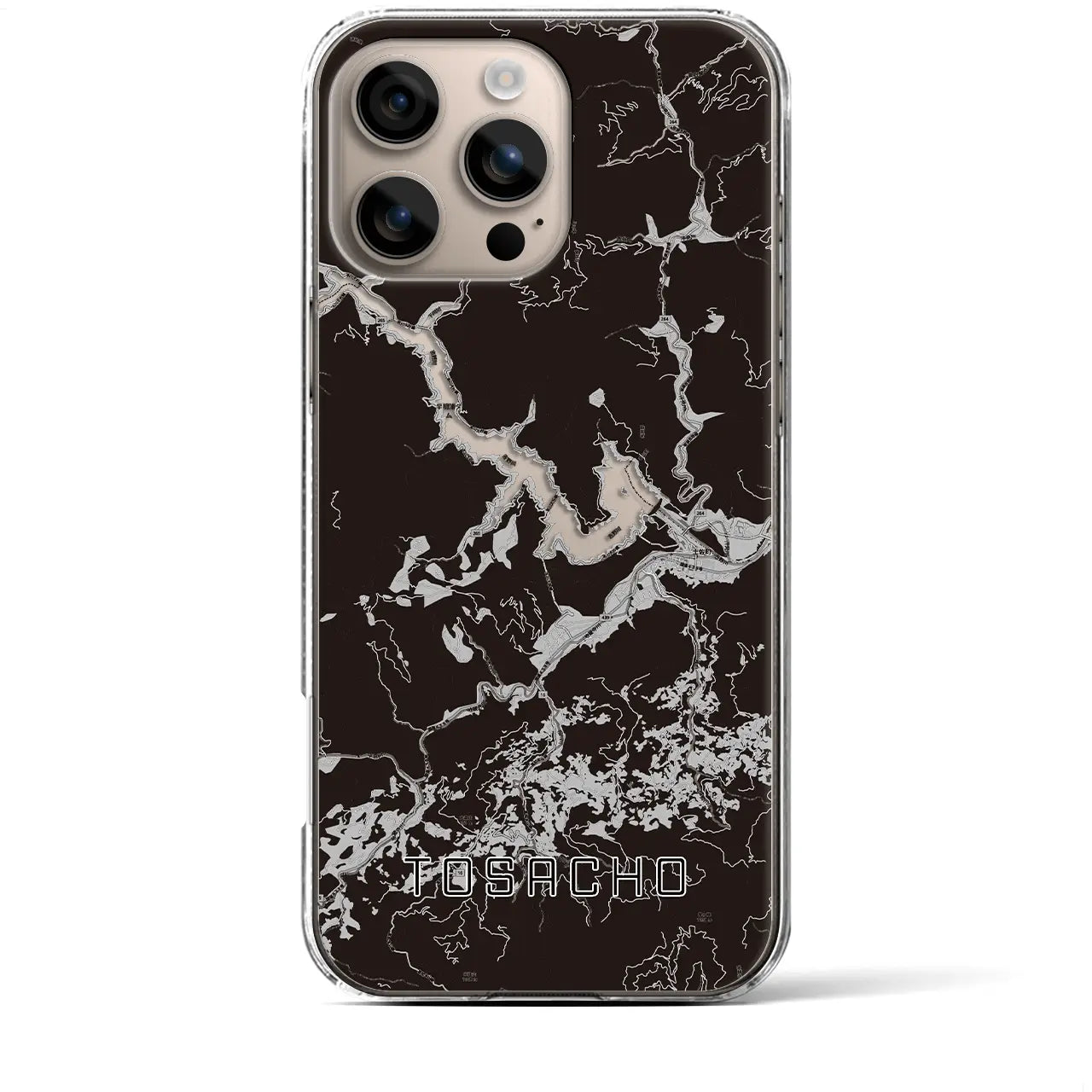 【土佐町（高知県）】地図柄iPhoneケース（クリアタイプ）