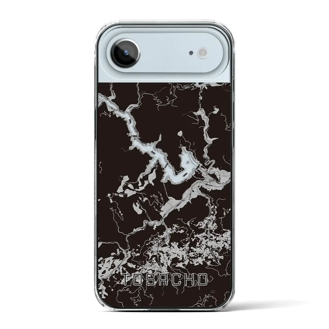 【土佐町(高知県)】地図柄iPhoneケース(クリアタイプ)モノトーン・iPhone 17 Pro Max 用