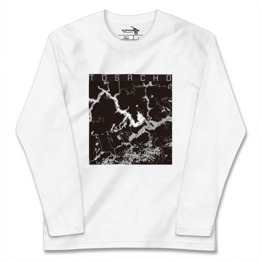 【土佐町（高知県）】地図柄ロングスリーブTシャツ