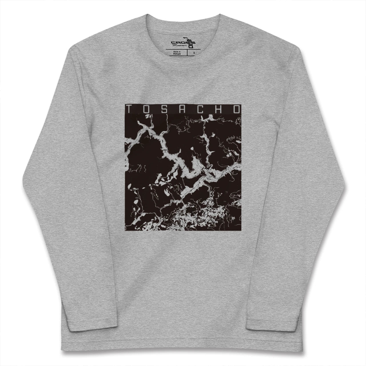 【土佐町（高知県）】地図柄ロングスリーブTシャツ