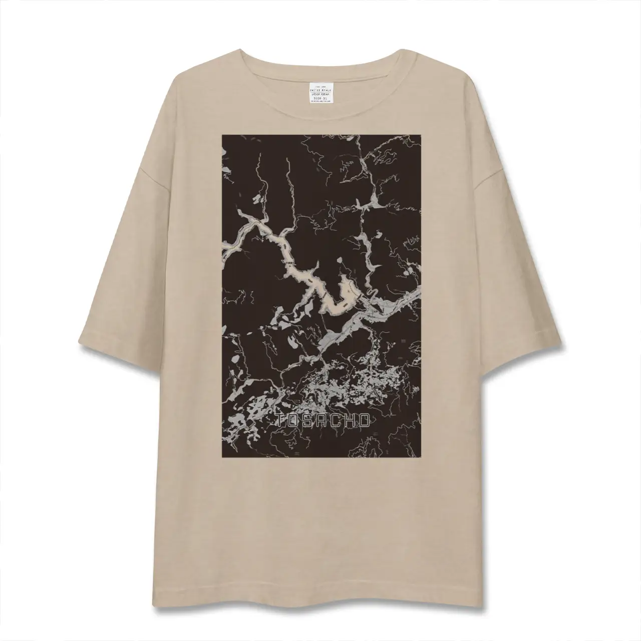 【土佐町（高知県）】地図柄ビッグシルエットTシャツ