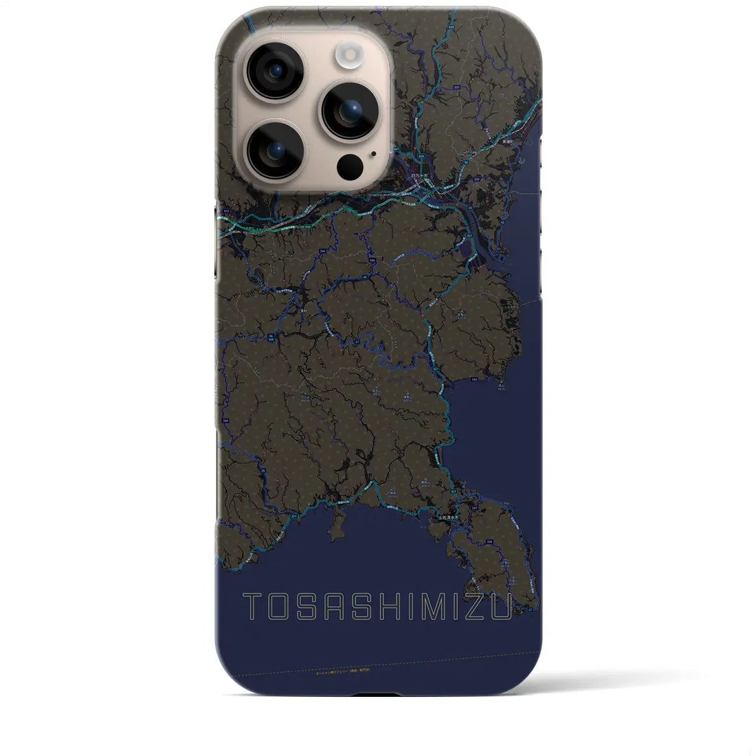 【土佐清水(高知県)】地図柄iPhoneケース(バックカバータイプ)