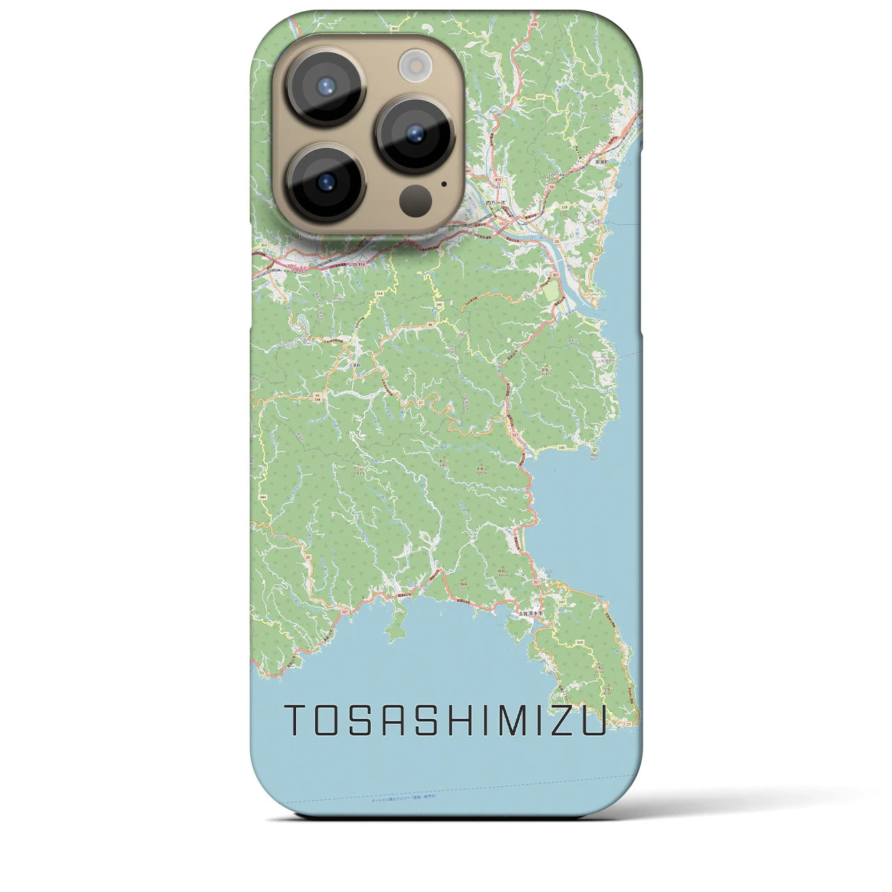 【土佐清水（高知県）】地図柄iPhoneケース（バックカバータイプ）