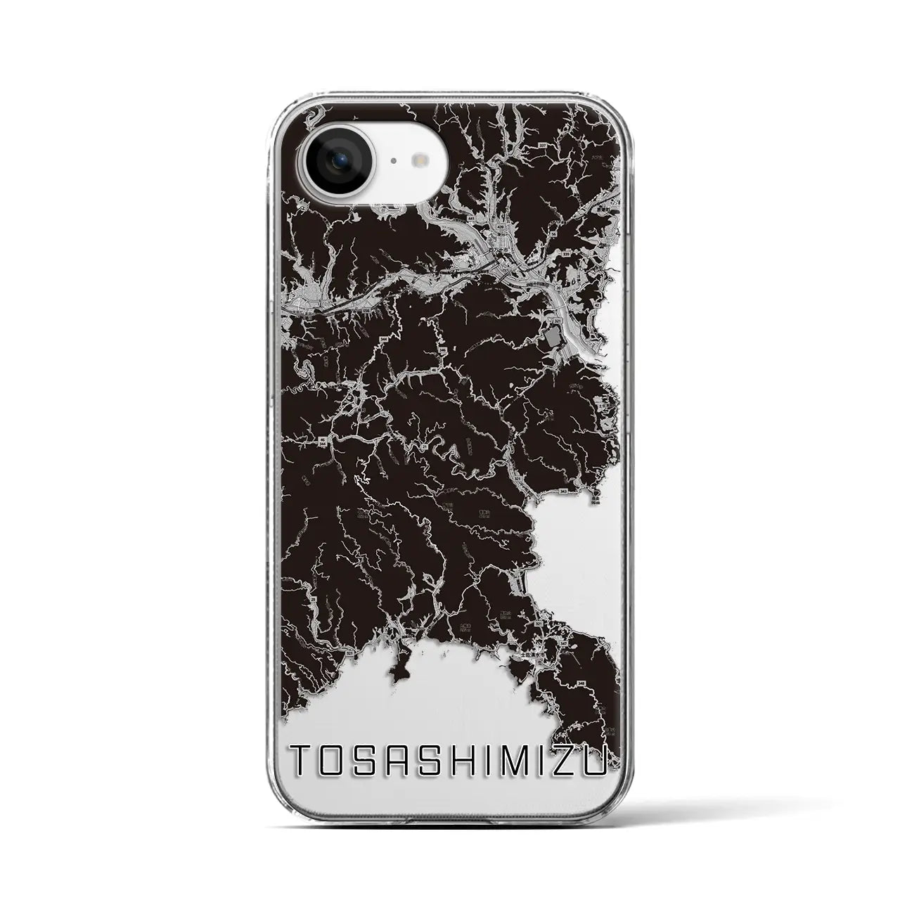 【土佐清水（高知県）】地図柄iPhoneケース（クリアタイプ）
