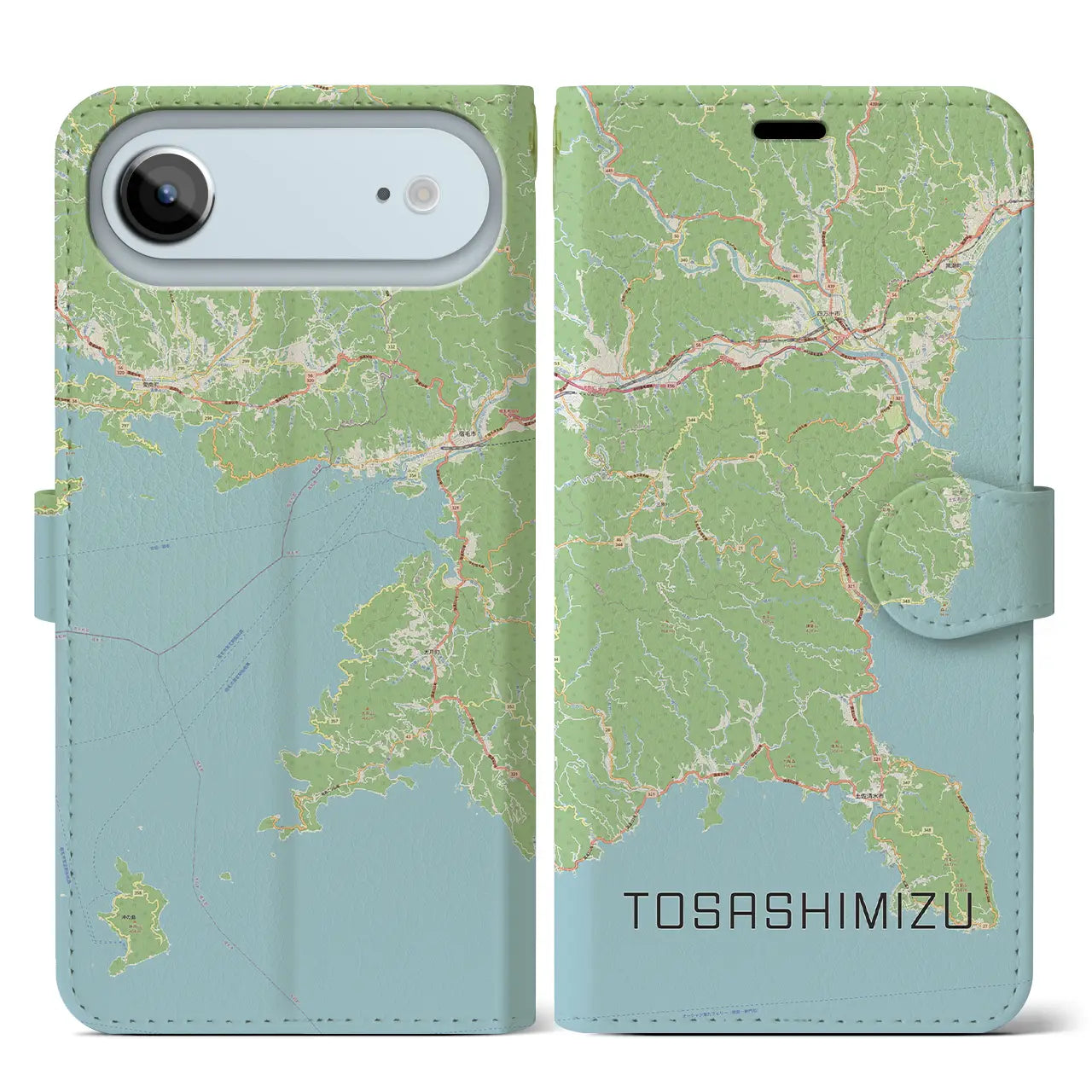【土佐清水（高知県）】地図柄iPhoneケース（手帳タイプ）