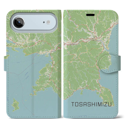 【土佐清水（高知県）】地図柄iPhoneケース（手帳タイプ）