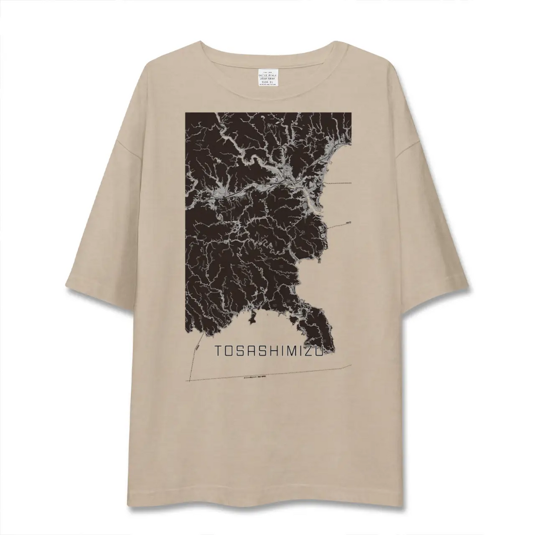 【土佐清水（高知県）】地図柄ビッグシルエットTシャツ