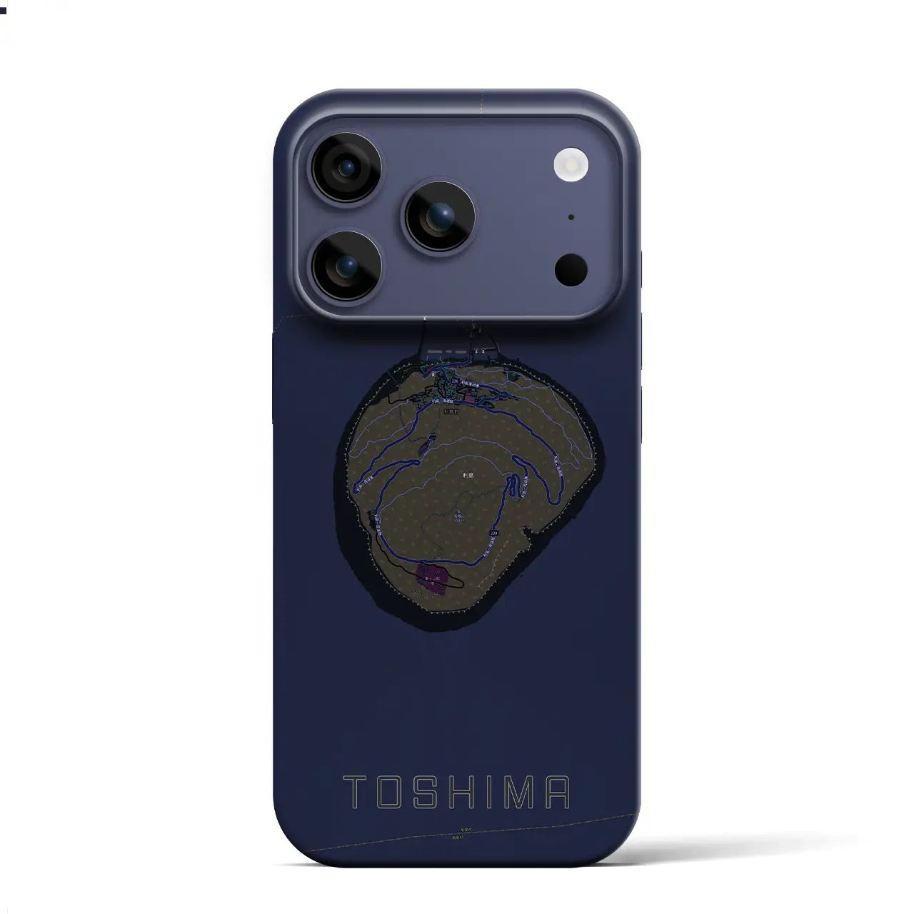 【利島（東京都）】地図柄iPhoneケース（バックカバータイプ）