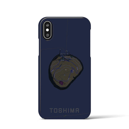 【利島（東京都）】地図柄iPhoneケース（バックカバータイプ）