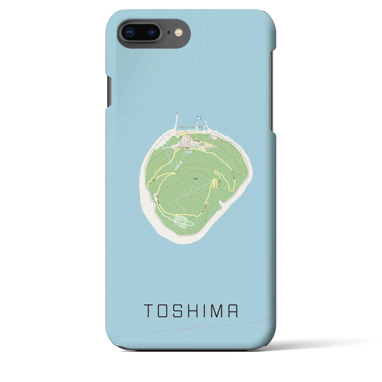 【利島（東京都）】地図柄iPhoneケース（バックカバータイプ）