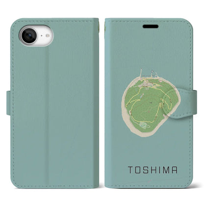 【利島（東京都）】地図柄iPhoneケース（手帳タイプ）