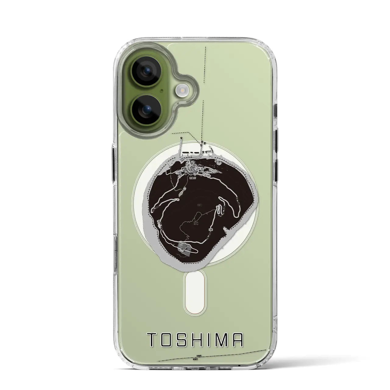 【利島（東京都）】地図柄iPhoneケース（MagSafeタイプ）