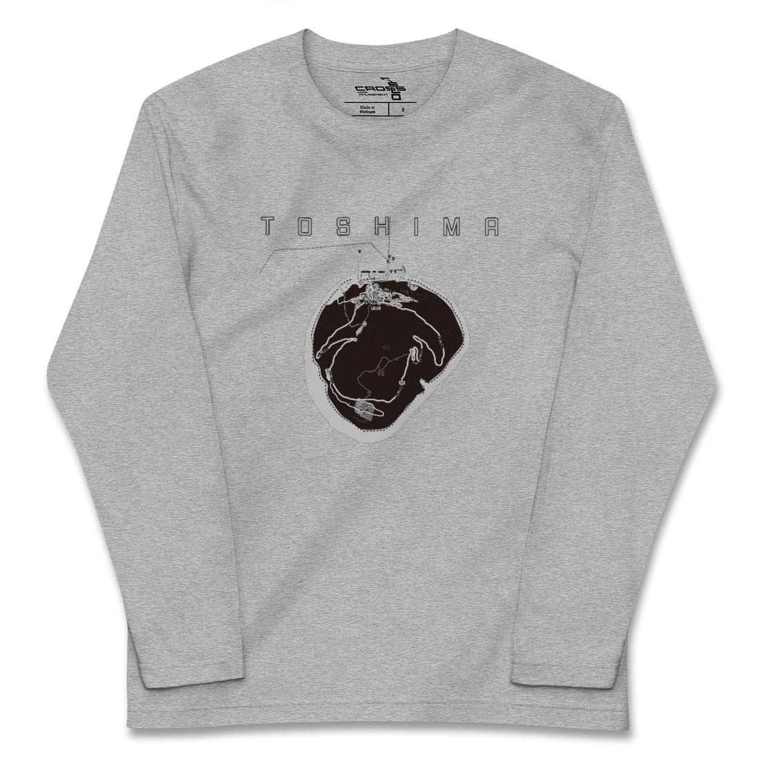 【利島(東京都)】地図柄ロングスリーブTシャツ