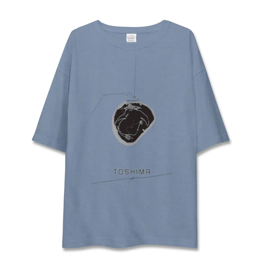 【利島（東京都）】地図柄ビッグシルエットTシャツ