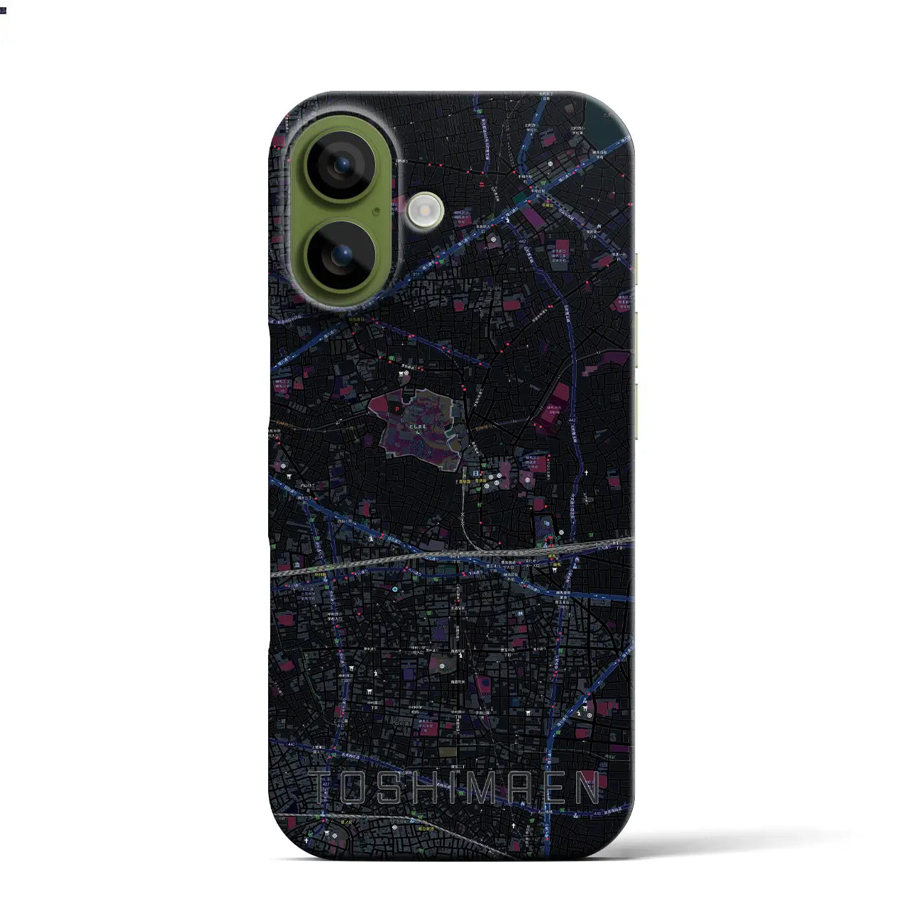 【豊島園（東京都）】地図柄iPhoneケース（バックカバータイプ）