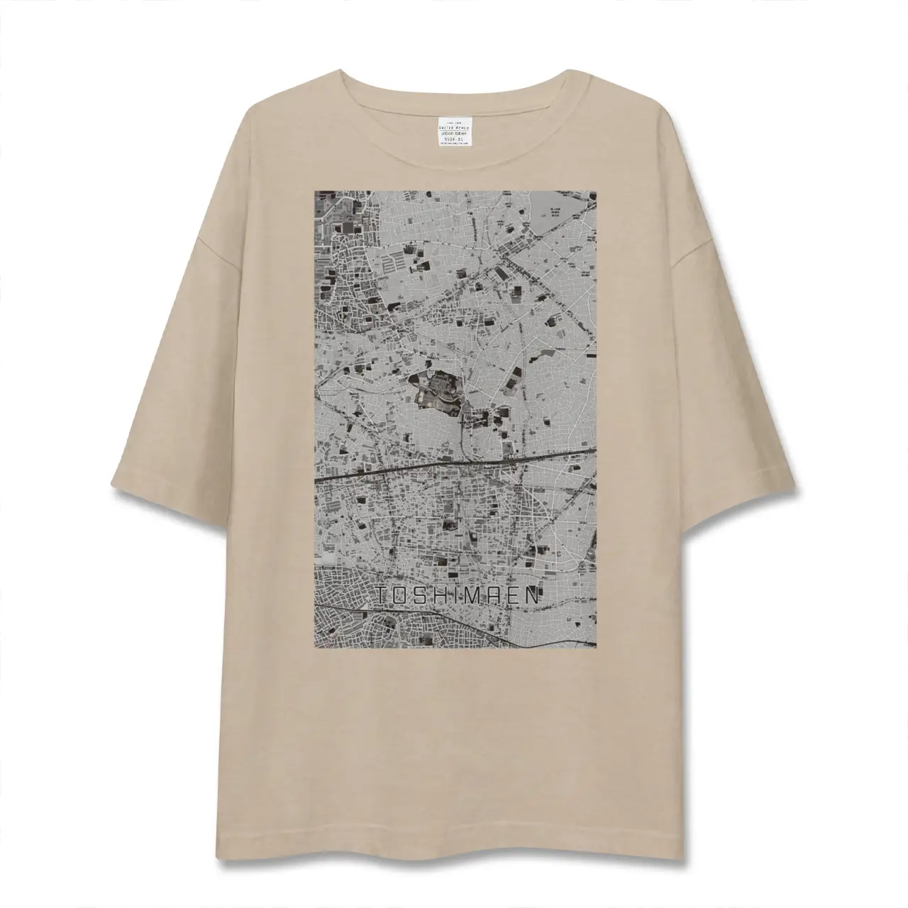 【豊島園（東京都）】地図柄ビッグシルエットTシャツ