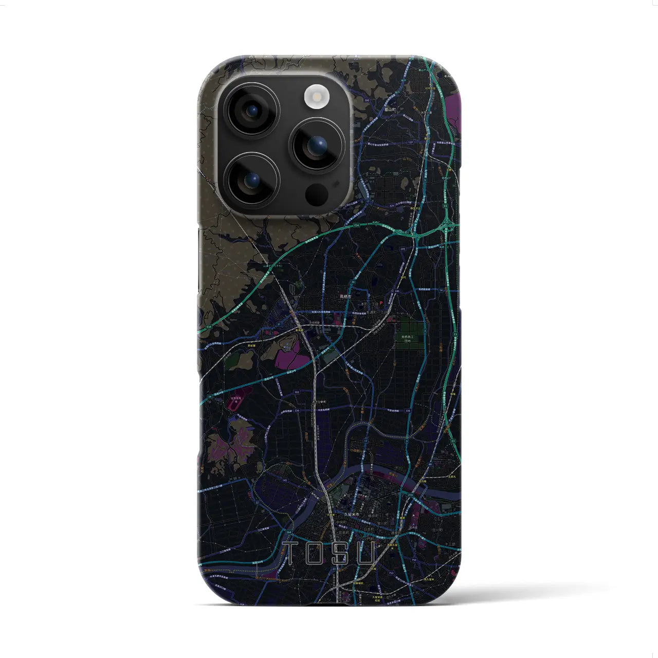 【鳥栖（佐賀県）】地図柄iPhoneケース（バックカバータイプ）