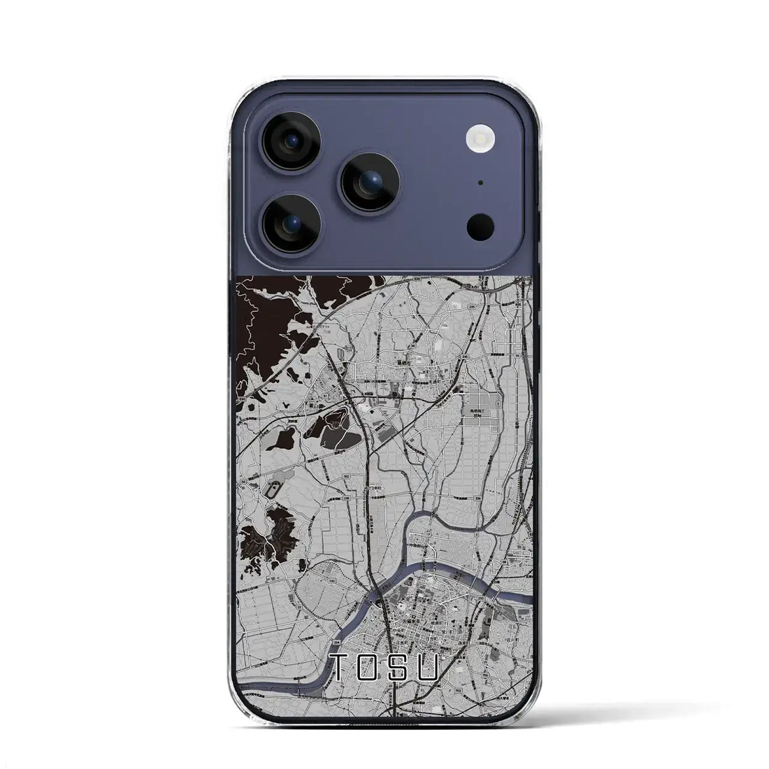 【鳥栖（佐賀県）】地図柄iPhoneケース（クリアタイプ）