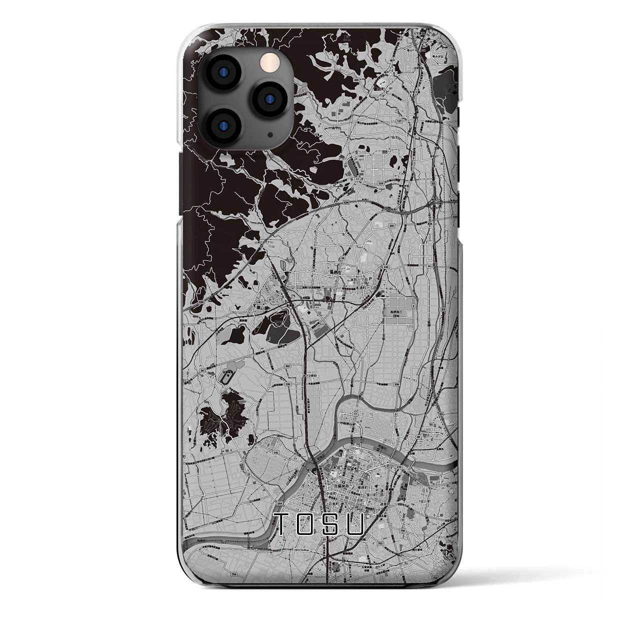 【鳥栖（佐賀県）】地図柄iPhoneケース（クリアタイプ）