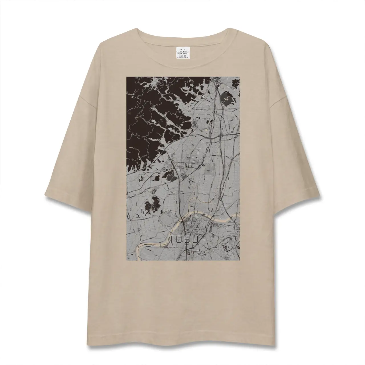 【鳥栖（佐賀県）】地図柄ビッグシルエットTシャツ