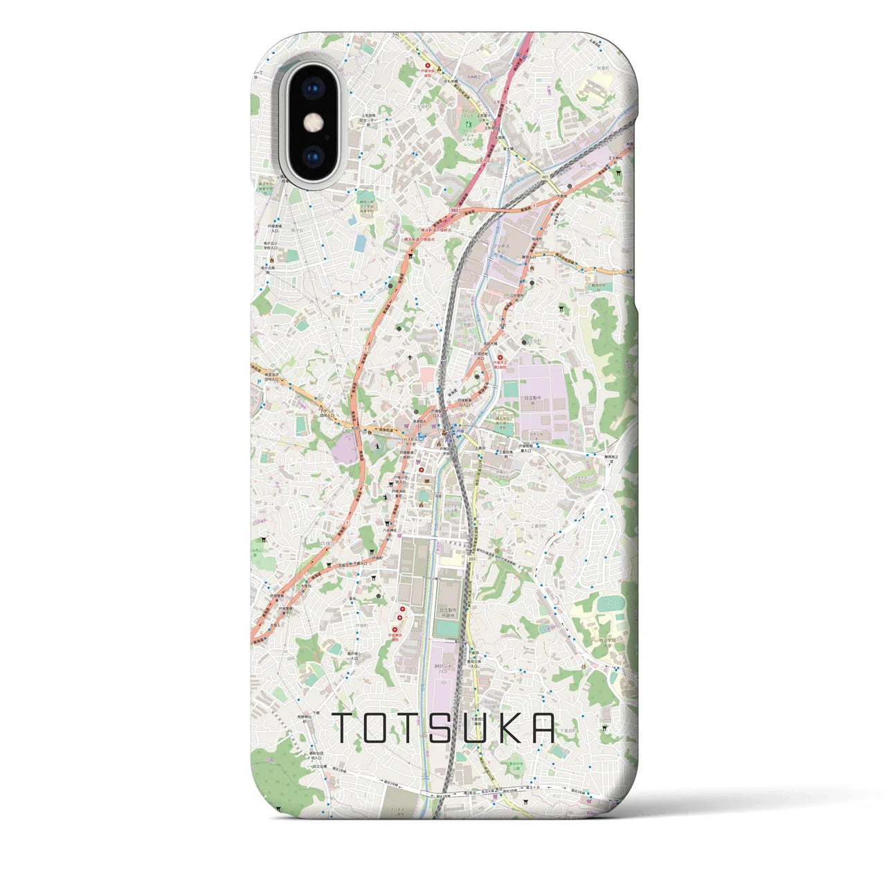 【戸塚（神奈川県）】地図柄iPhoneケース（バックカバータイプ）