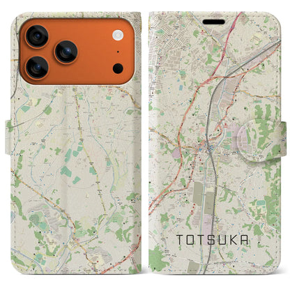 【戸塚（神奈川県）】地図柄iPhoneケース（手帳タイプ）