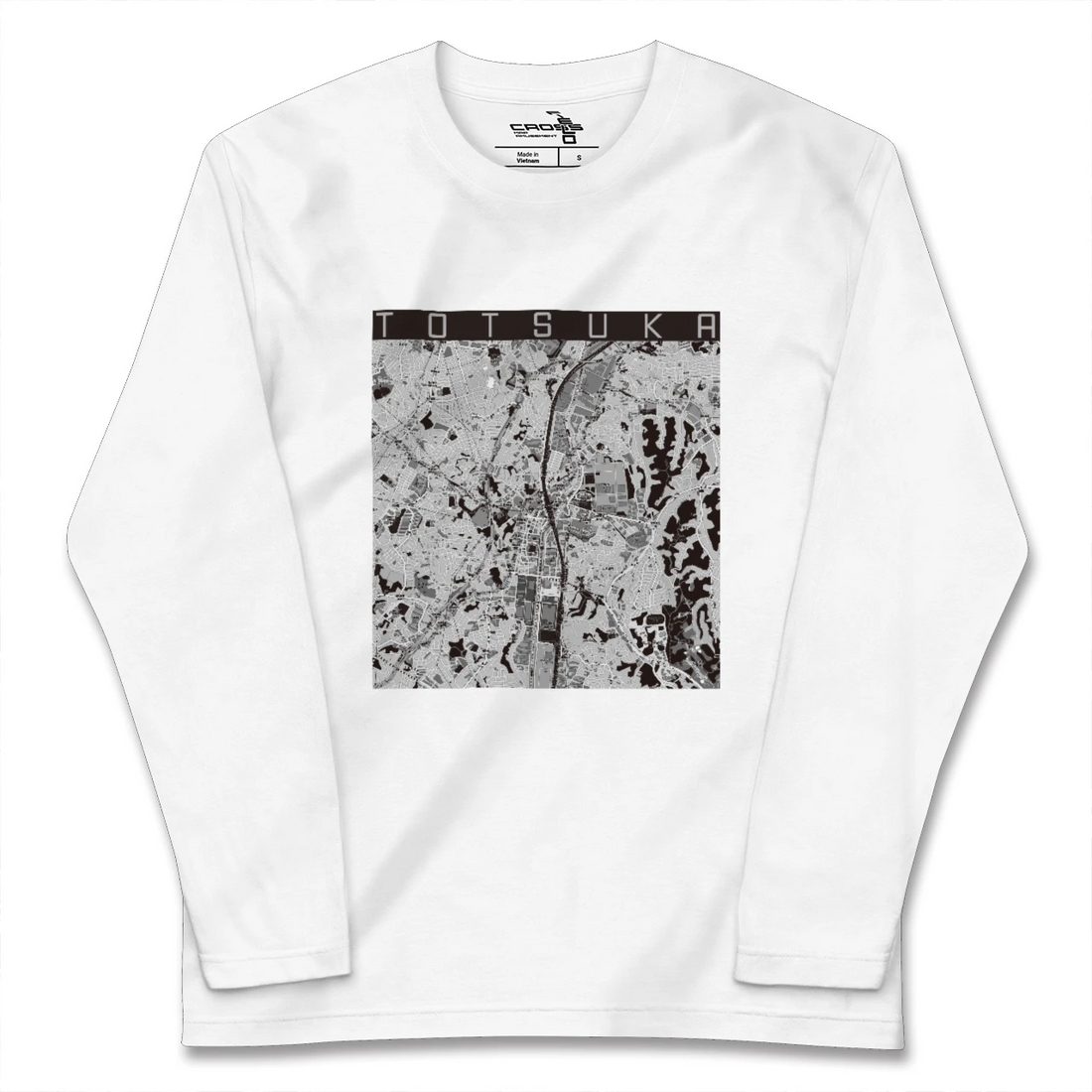 【戸塚(神奈川県)】地図柄ロングスリーブTシャツ