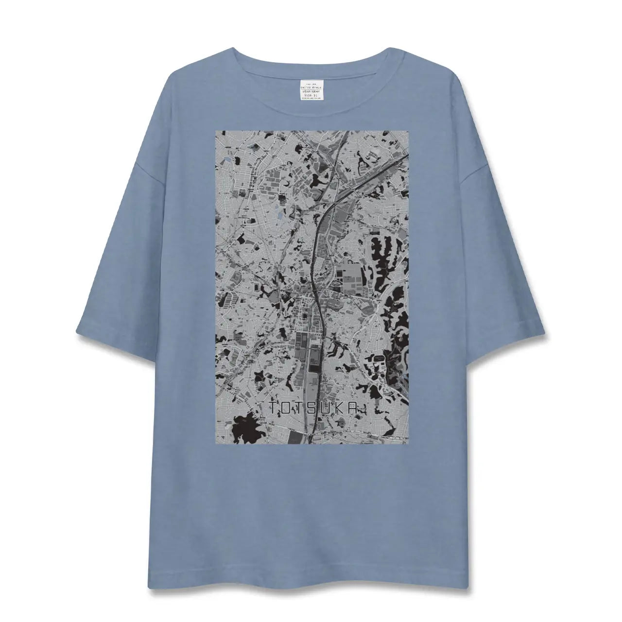 【戸塚（神奈川県）】地図柄ビッグシルエットTシャツ