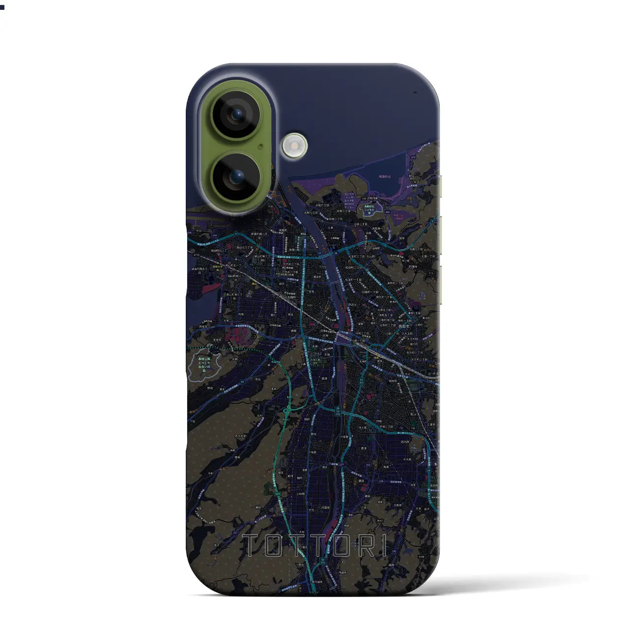 【鳥取（鳥取県）】地図柄iPhoneケース（バックカバータイプ）