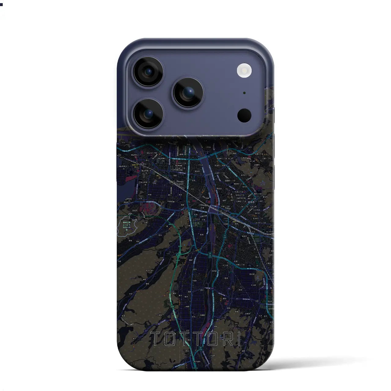 【鳥取（鳥取県）】地図柄iPhoneケース（バックカバータイプ）